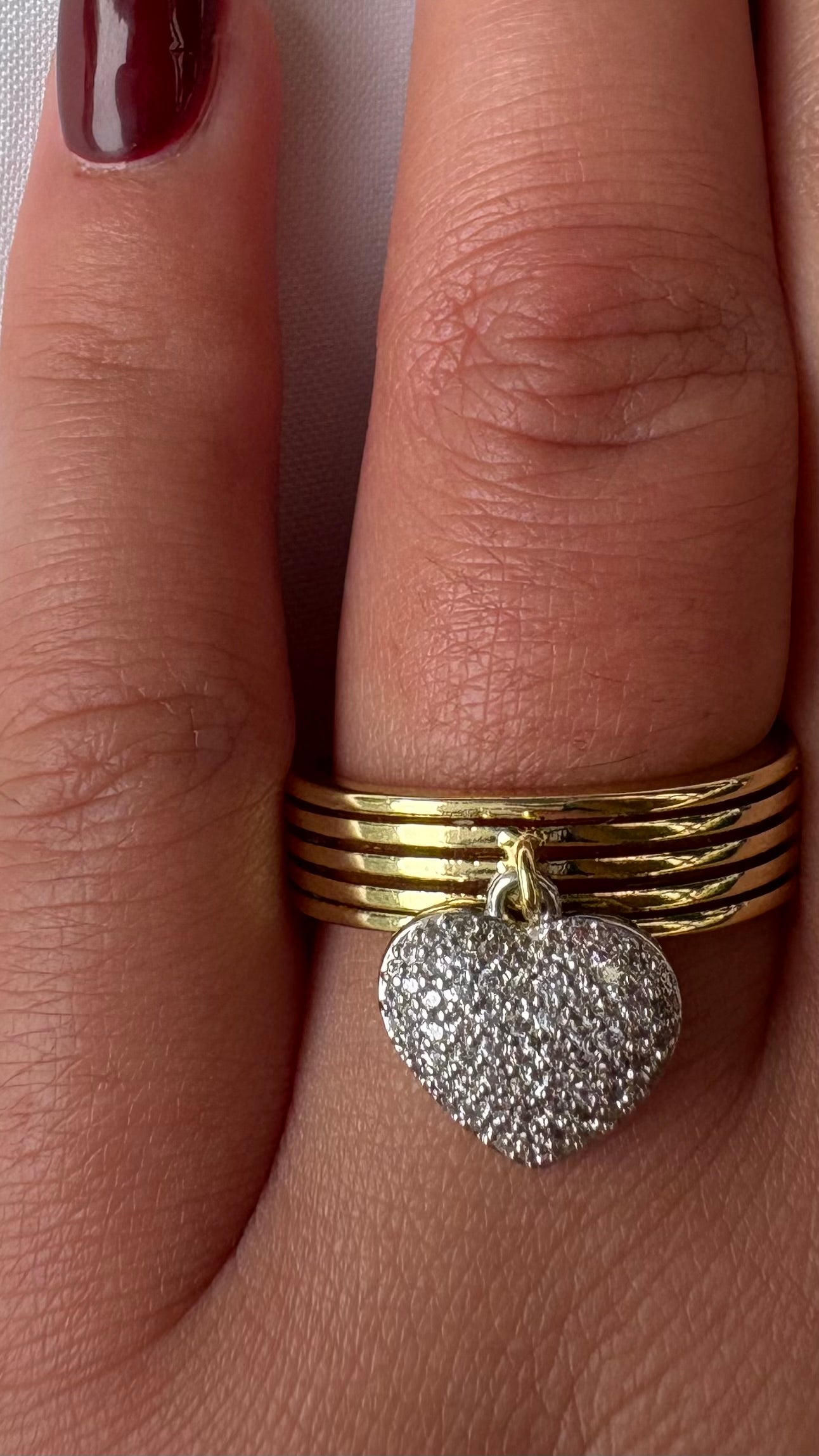 Anillo Corazon Plateado
