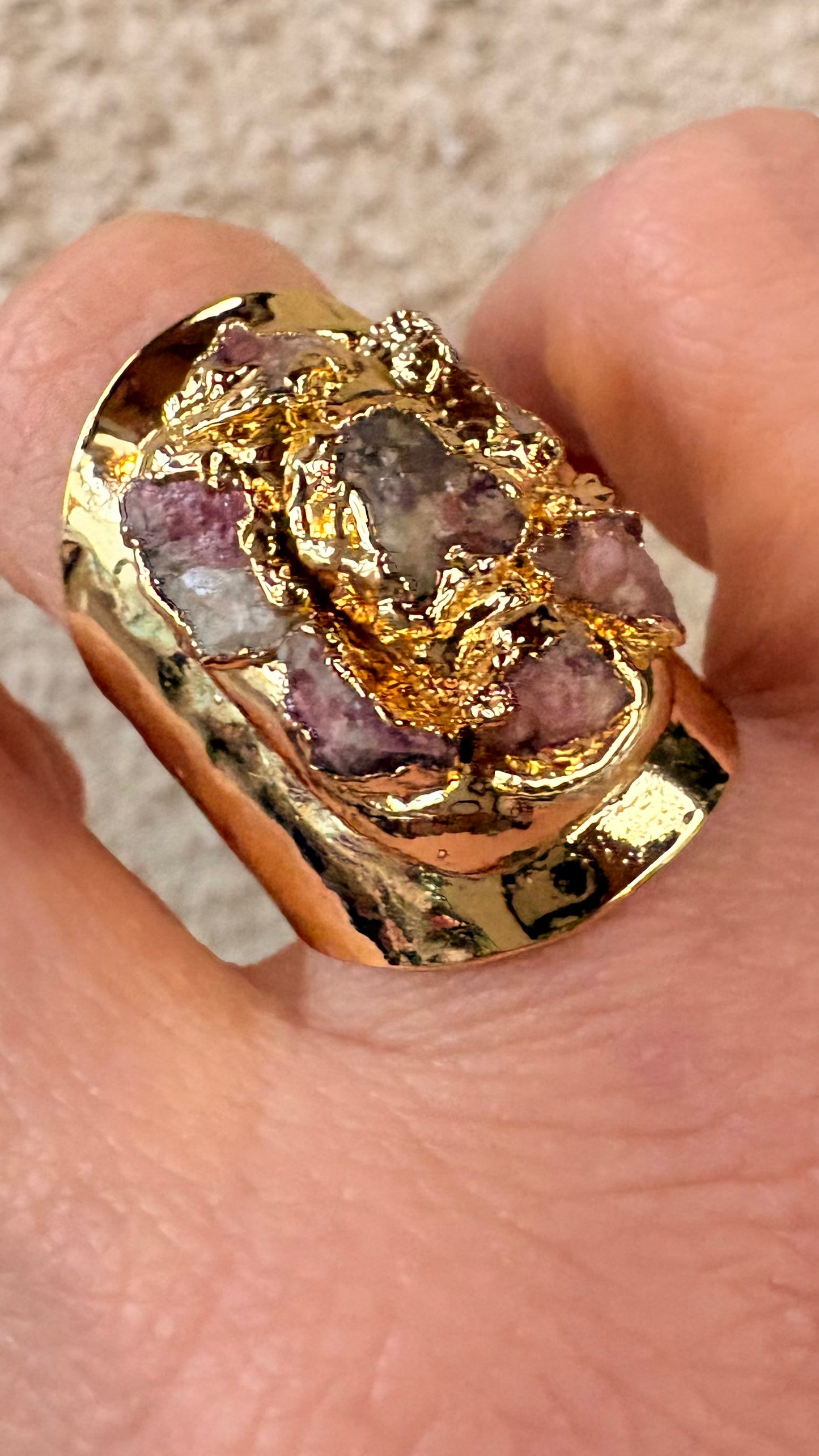 Anillo Piedras Naturales