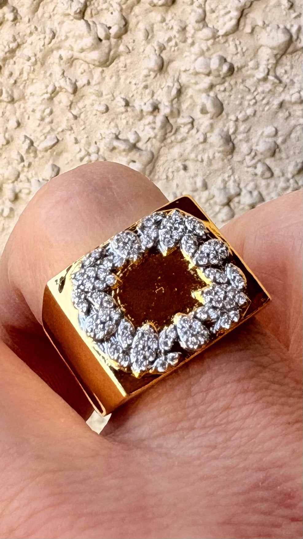 Anillo Anto dorado y plateado