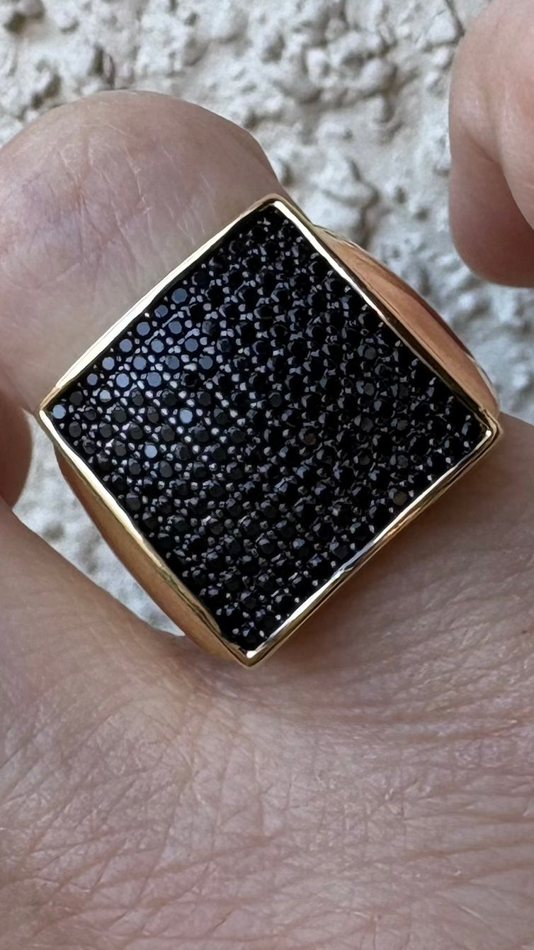 Anillo black microcircones