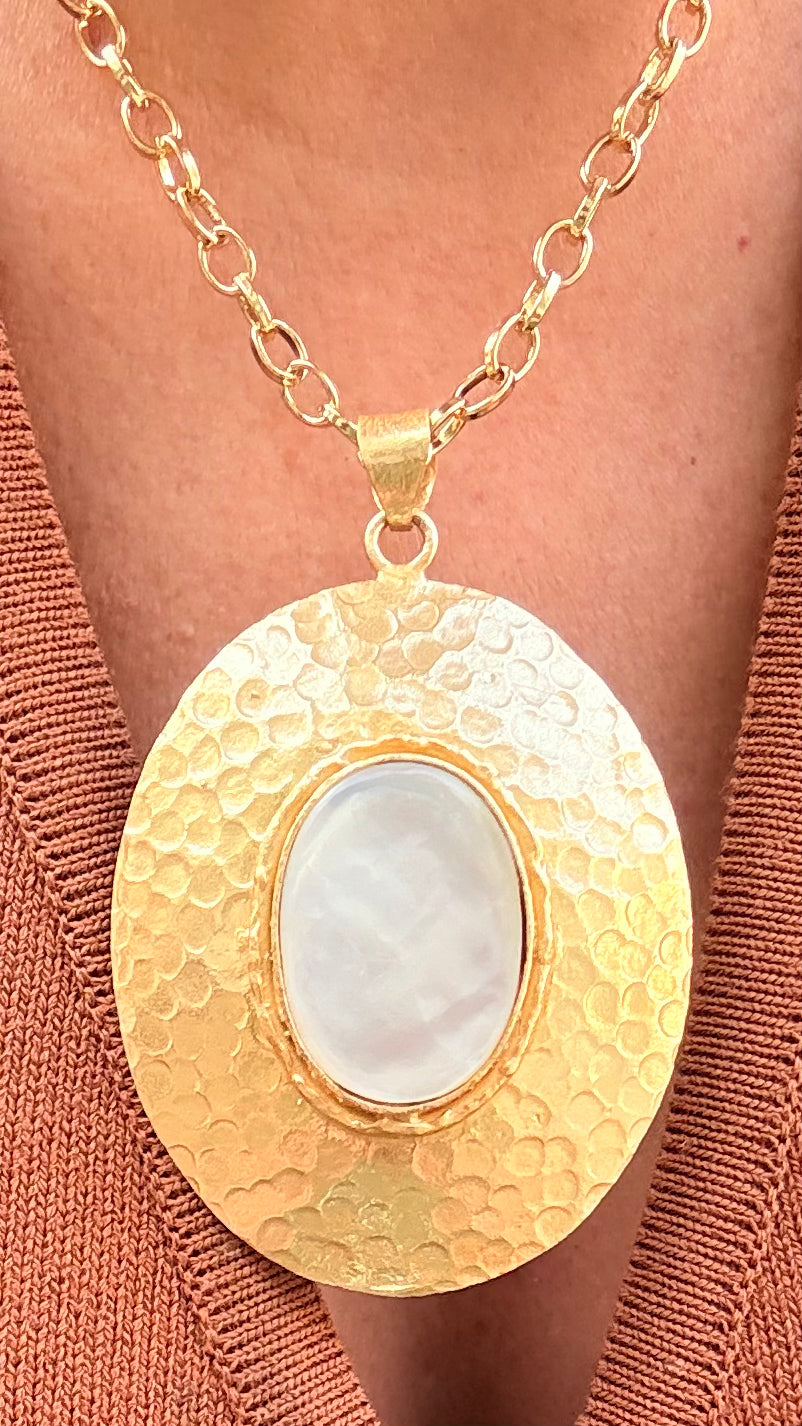 Collar Amanda Premium perla y enchape en oro