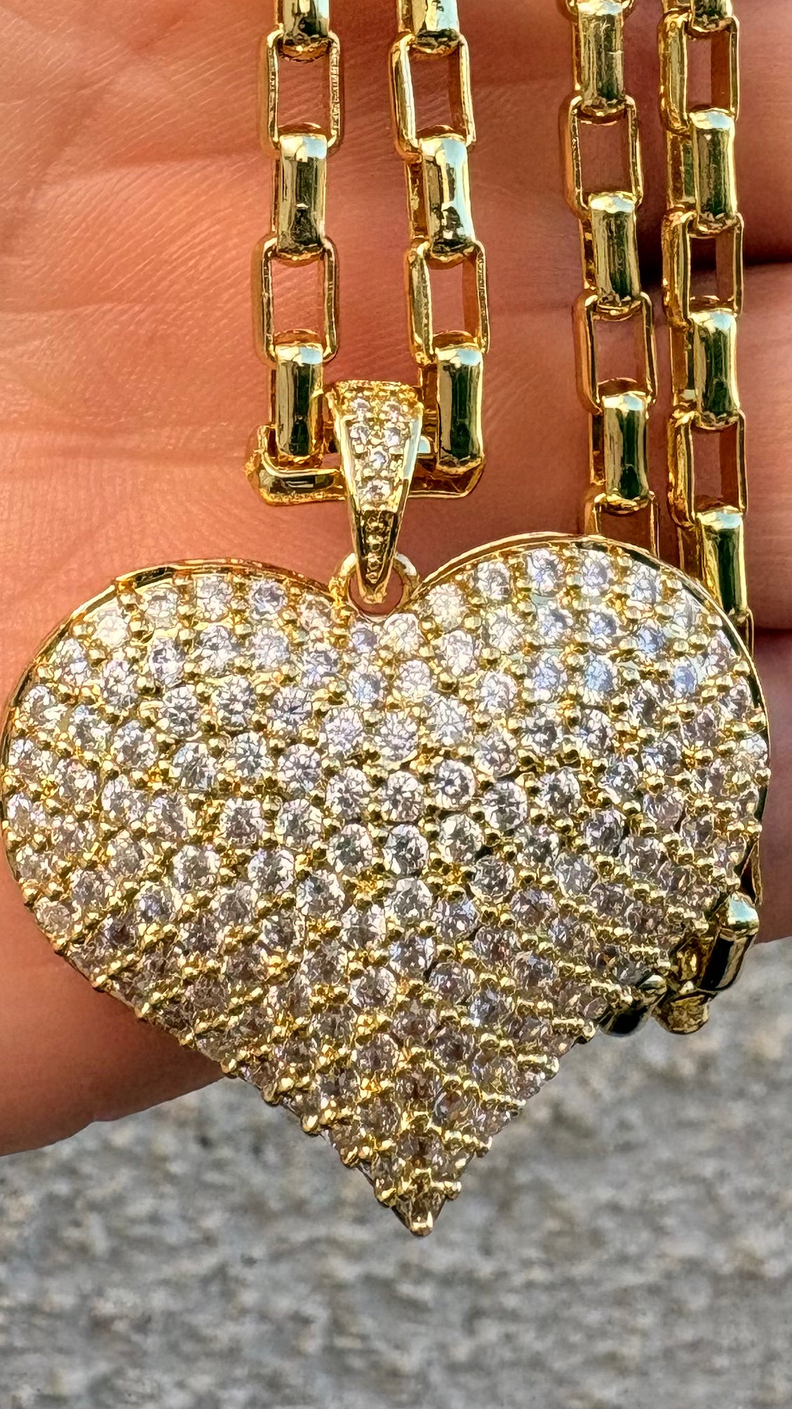 Collar Corazón amor microcircon