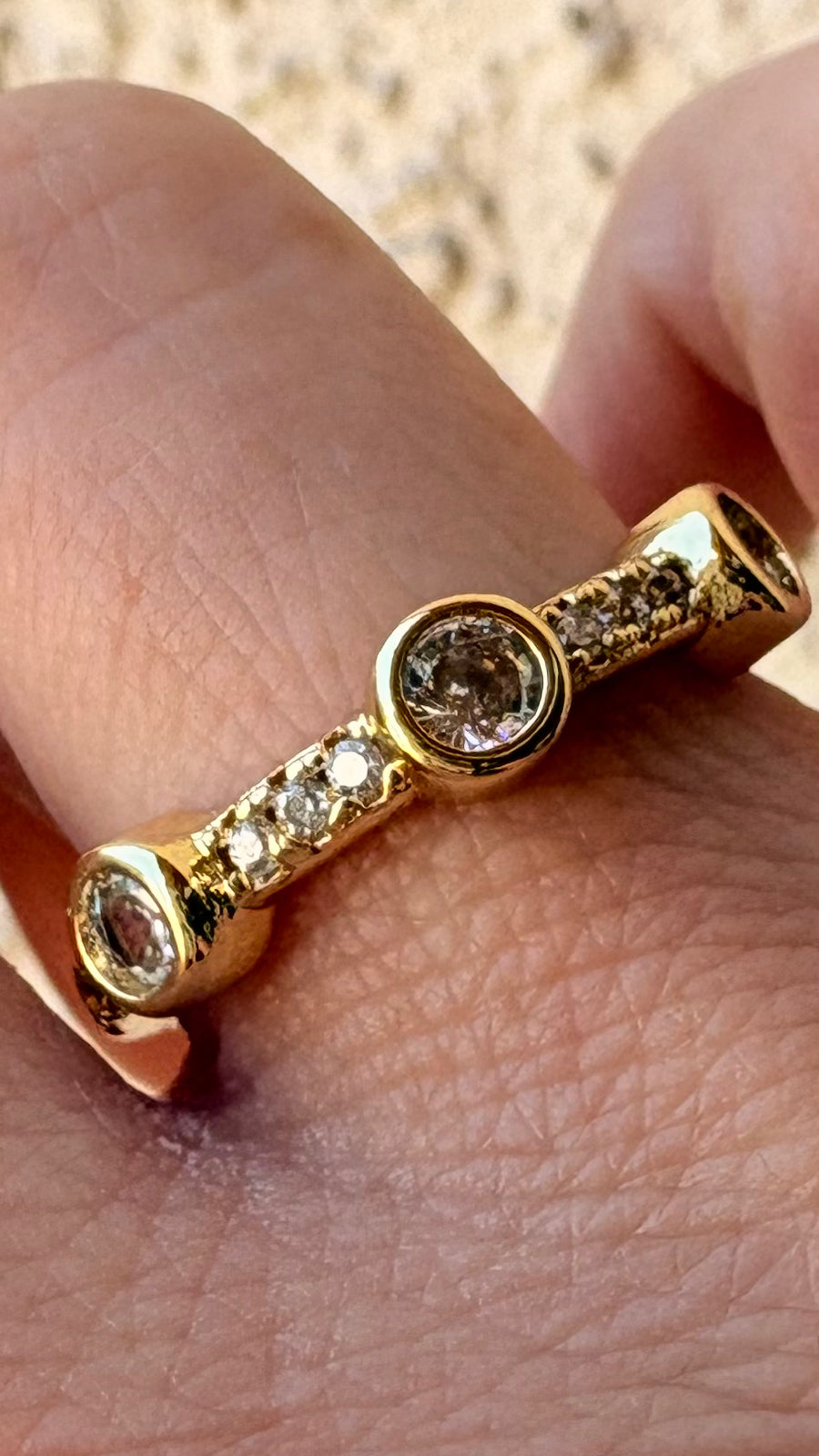 Anillo Cintillo blanco