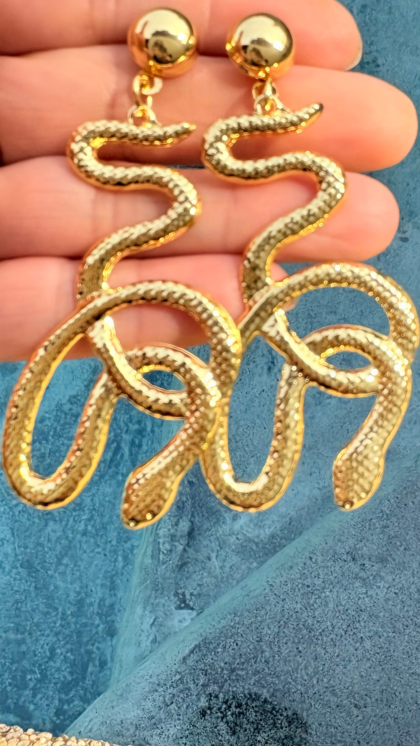 Aros Serpientes gold