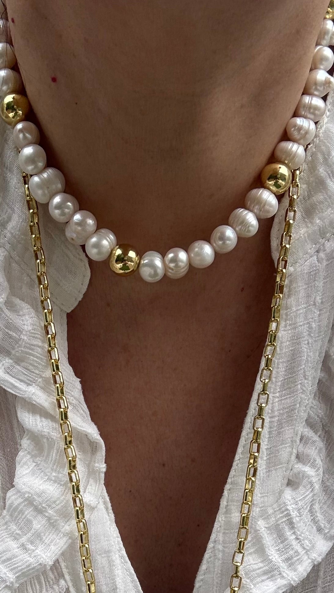Collar Perla Perlado