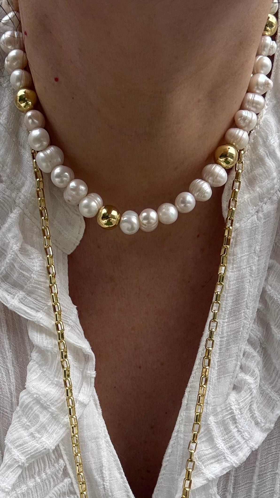 Collar Perla Perlado