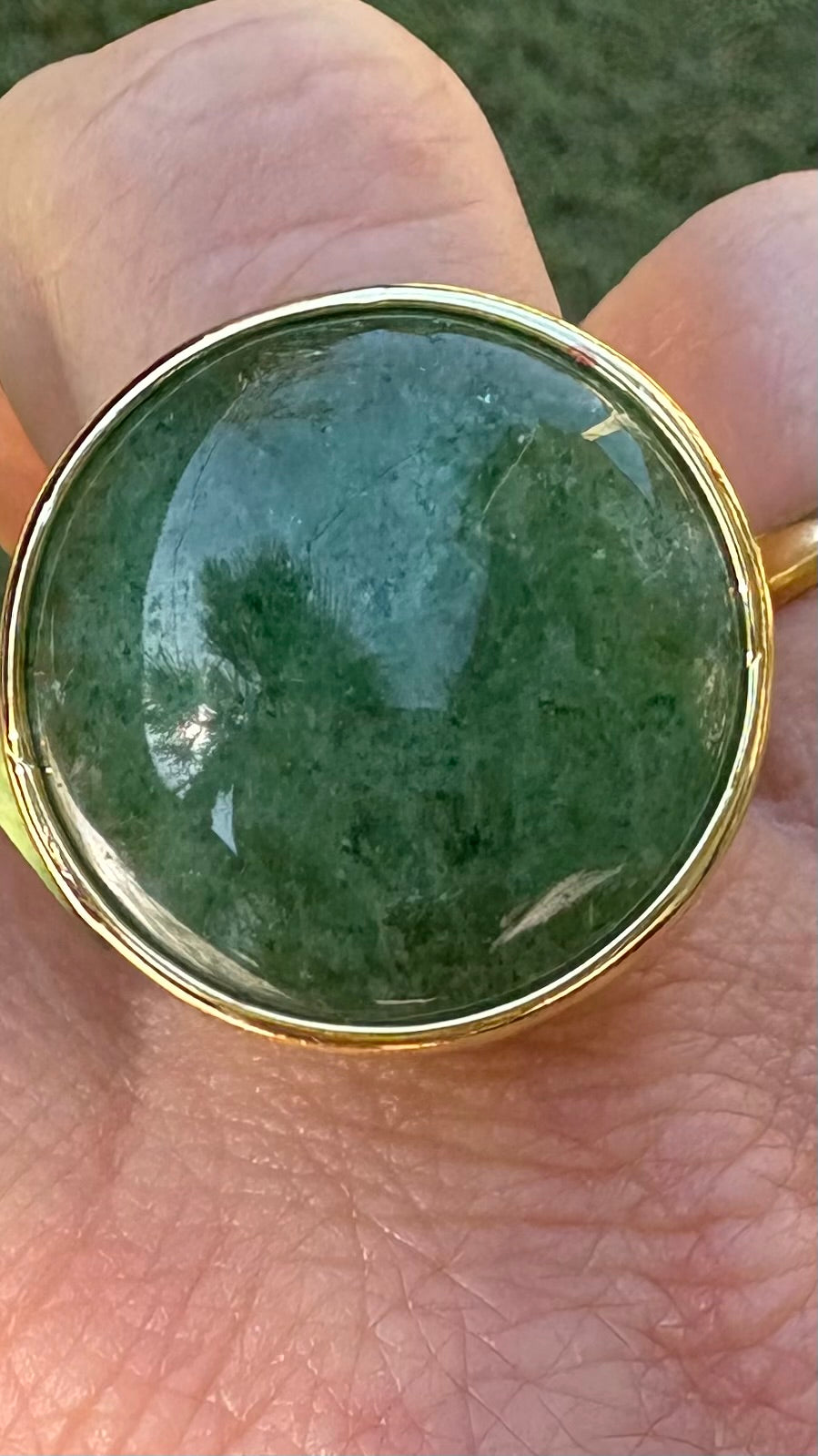 Anillo Piedra verde inglés
