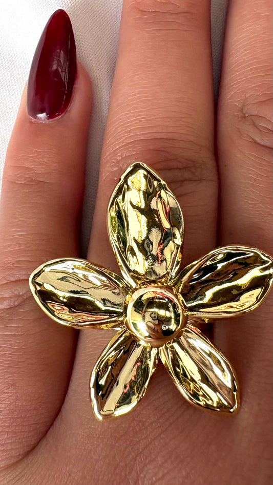Anillo Flor Dorada