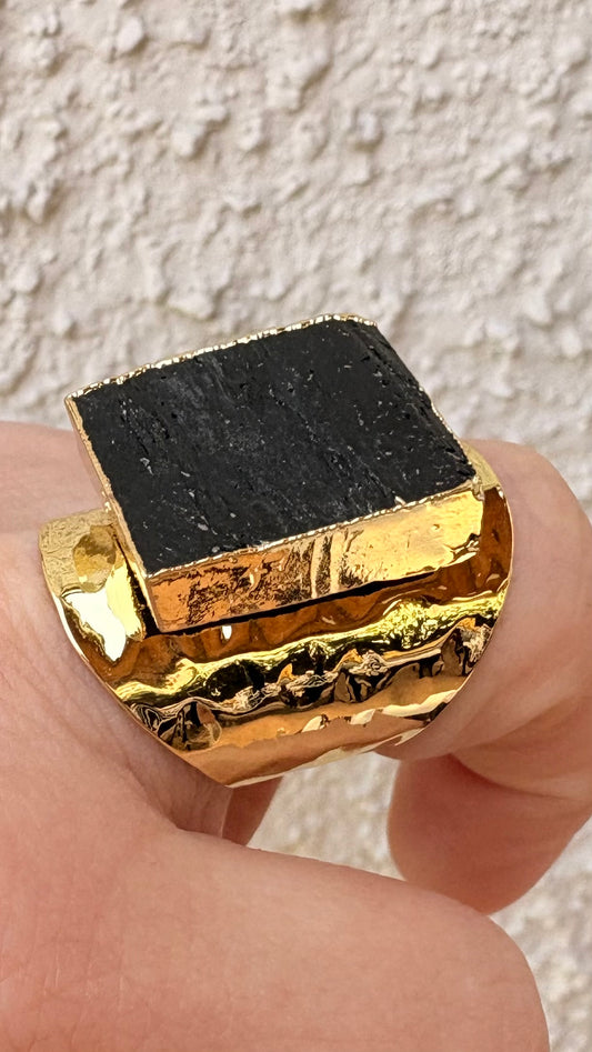 Anillo Turmalina enchape en oro