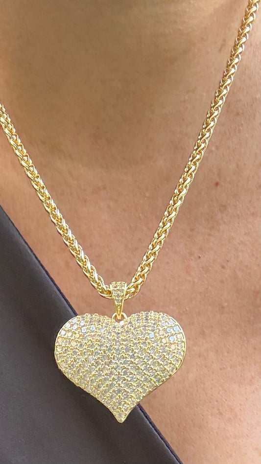 Collar Corazón gordito Microcorcones