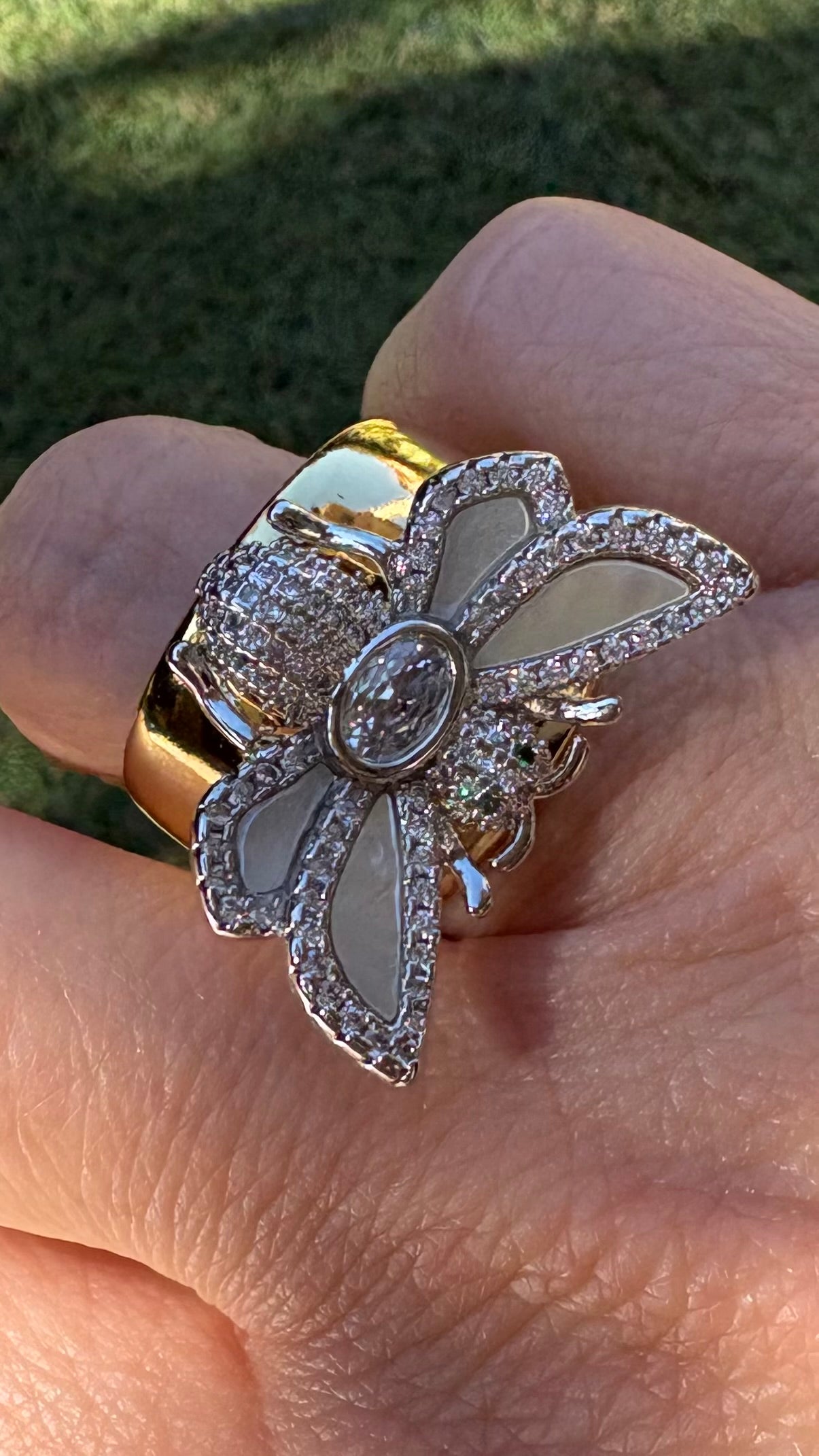 Anillo Abejita Silver Gold