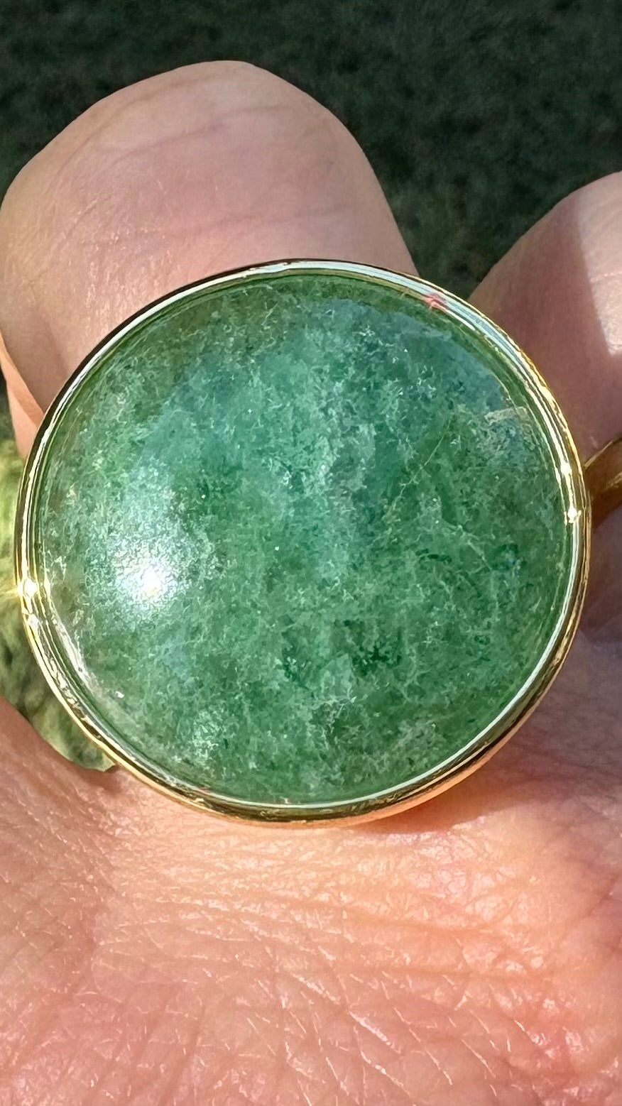 Anillo Piedra verde inglés