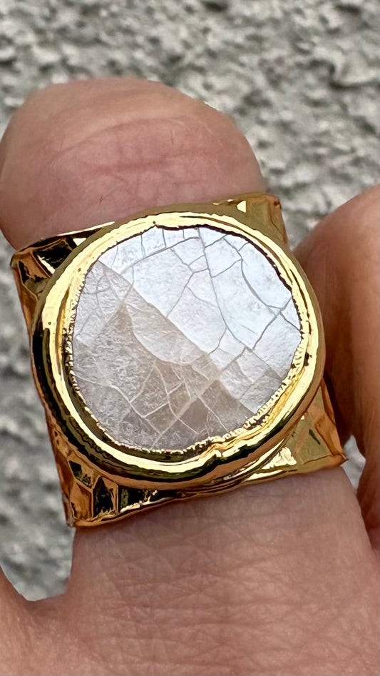 Anillo Piedra craquelada