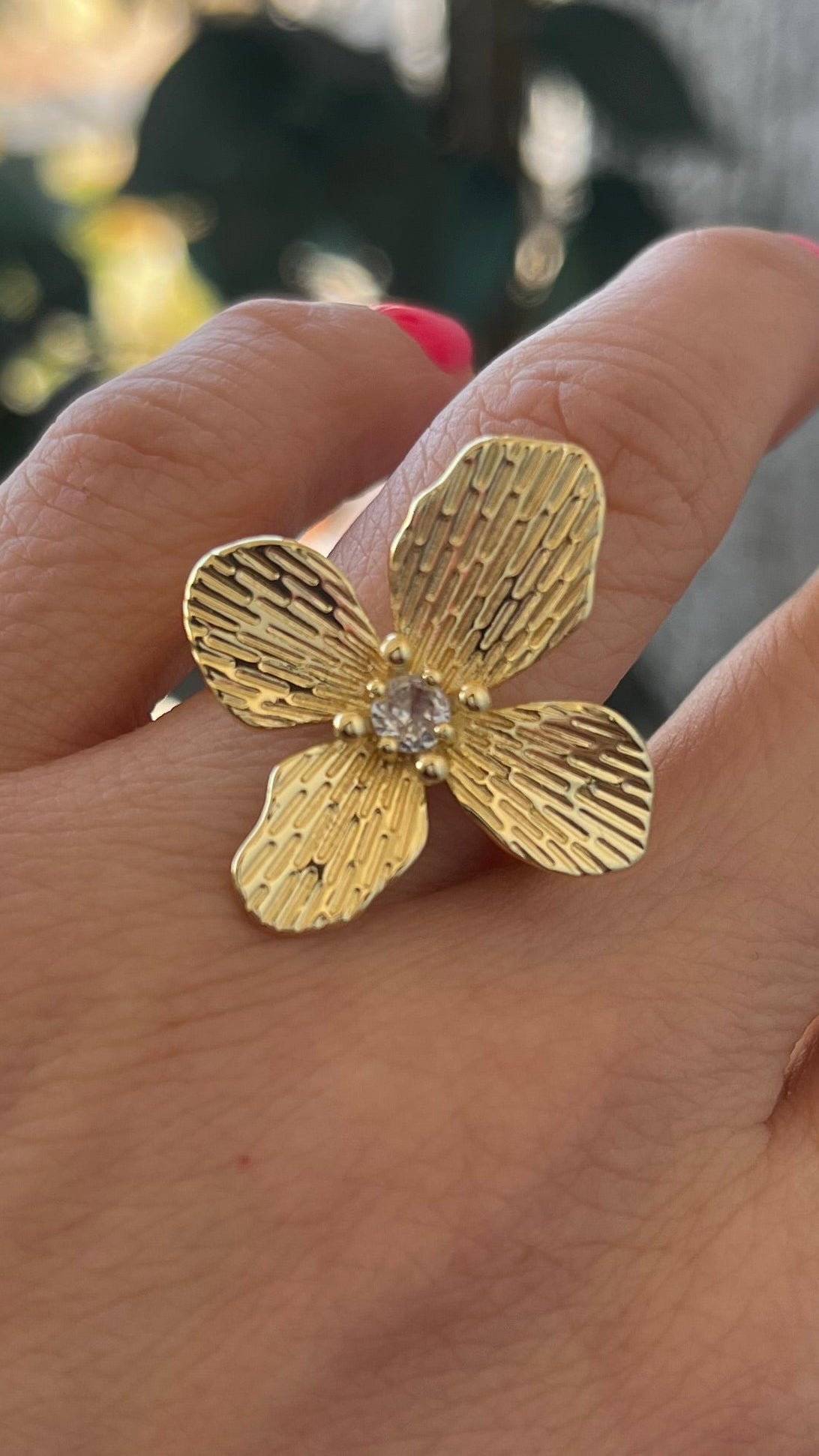 Anillo flor
