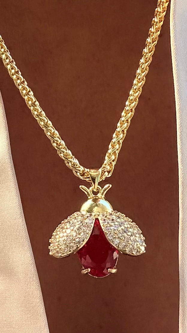 Collar Abeja red dorado