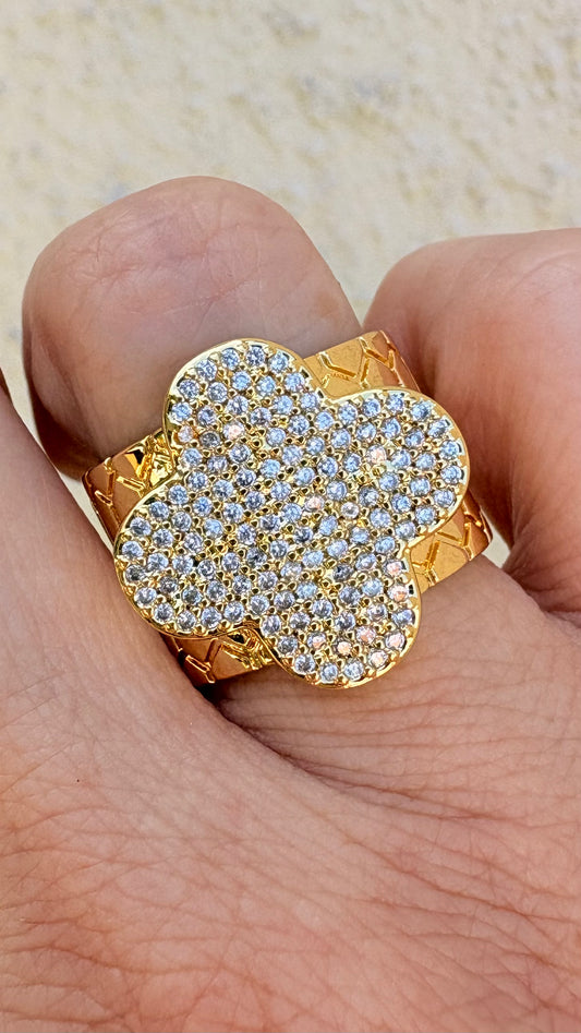 Anillo Trébol microcircones
