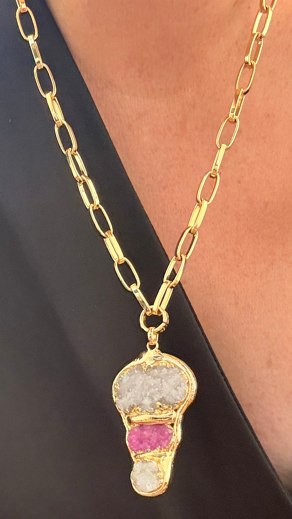 Collar Druza Colección Aura áurea