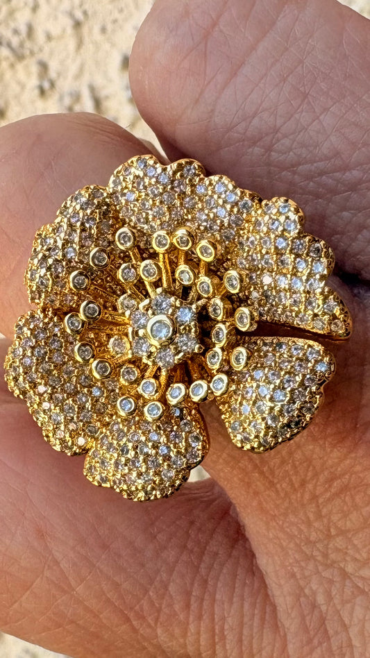 Anillo Flor microcircones