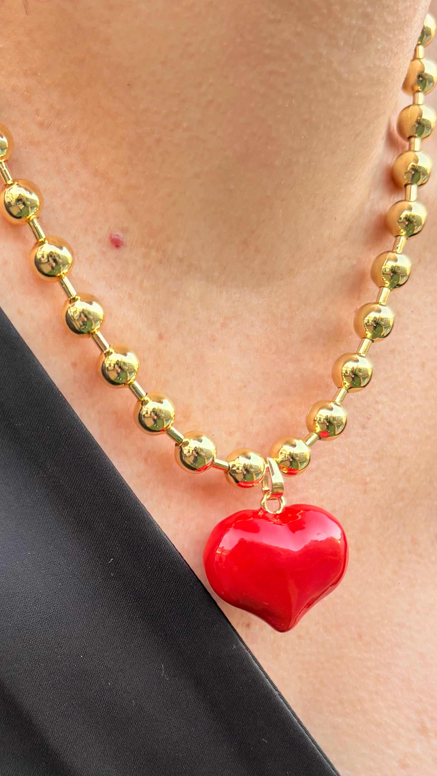 Collar Balín corazón red Nueva colección