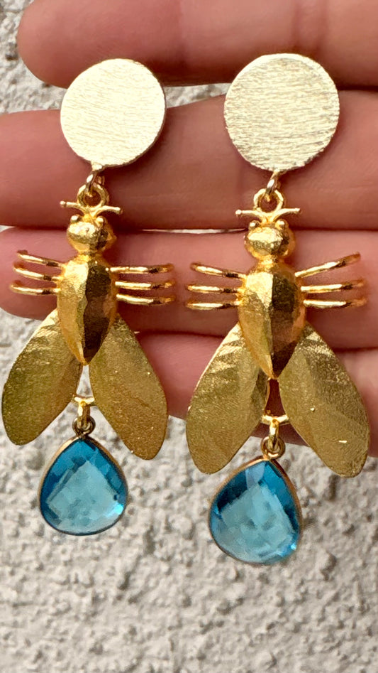 Aros Abeja Cristal colección ziba