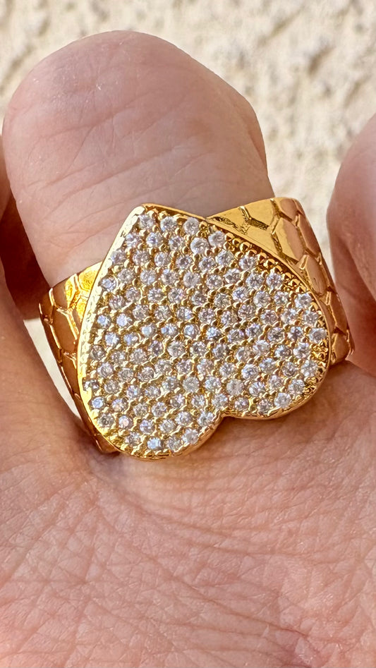 Anillo Corazón microcircones