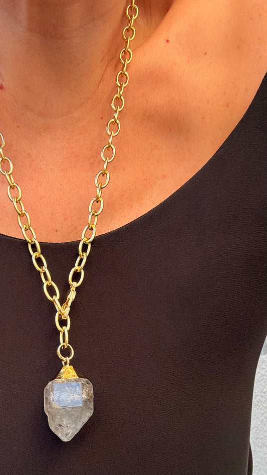 Collar Punta cuarzo 2 maneras de usarlo