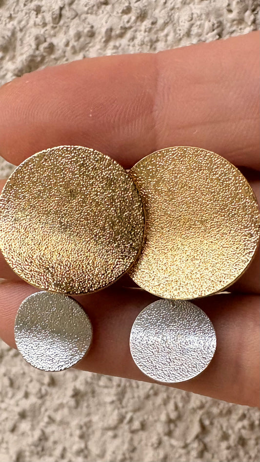 Aros Satinados gold and silver