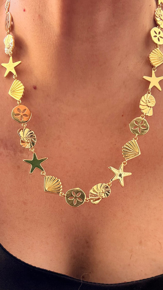 Collar Agua Marina Colección Aura áurea