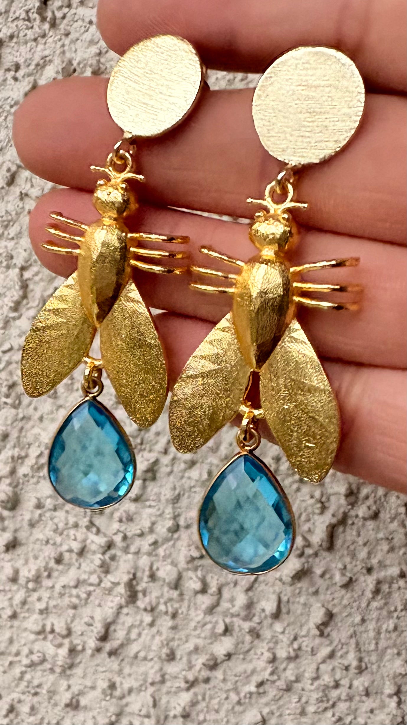 Aros Abeja Cristal colección ziba