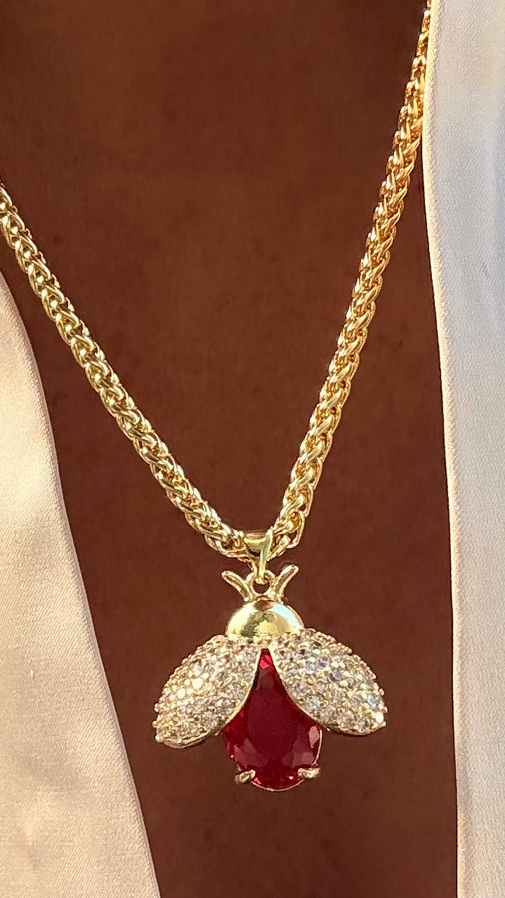 Collar Abeja red dorado