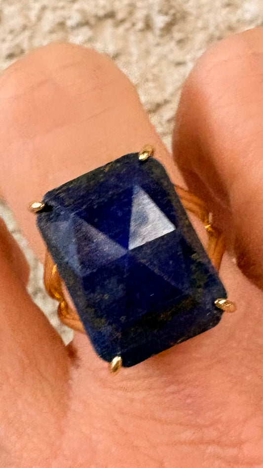 Anillo Lapislázuli Natural