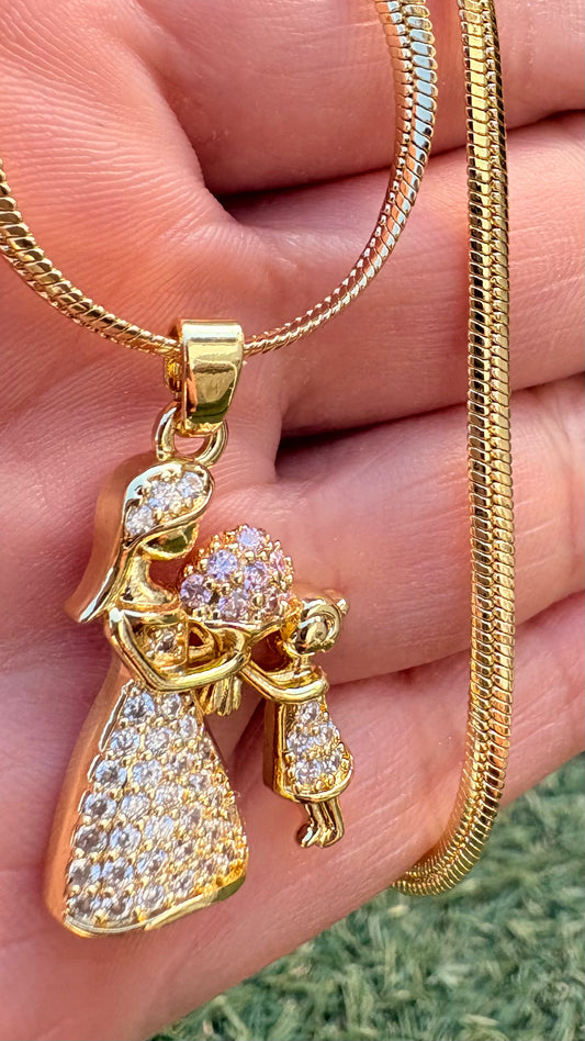 Collar Madre e hija microcircones