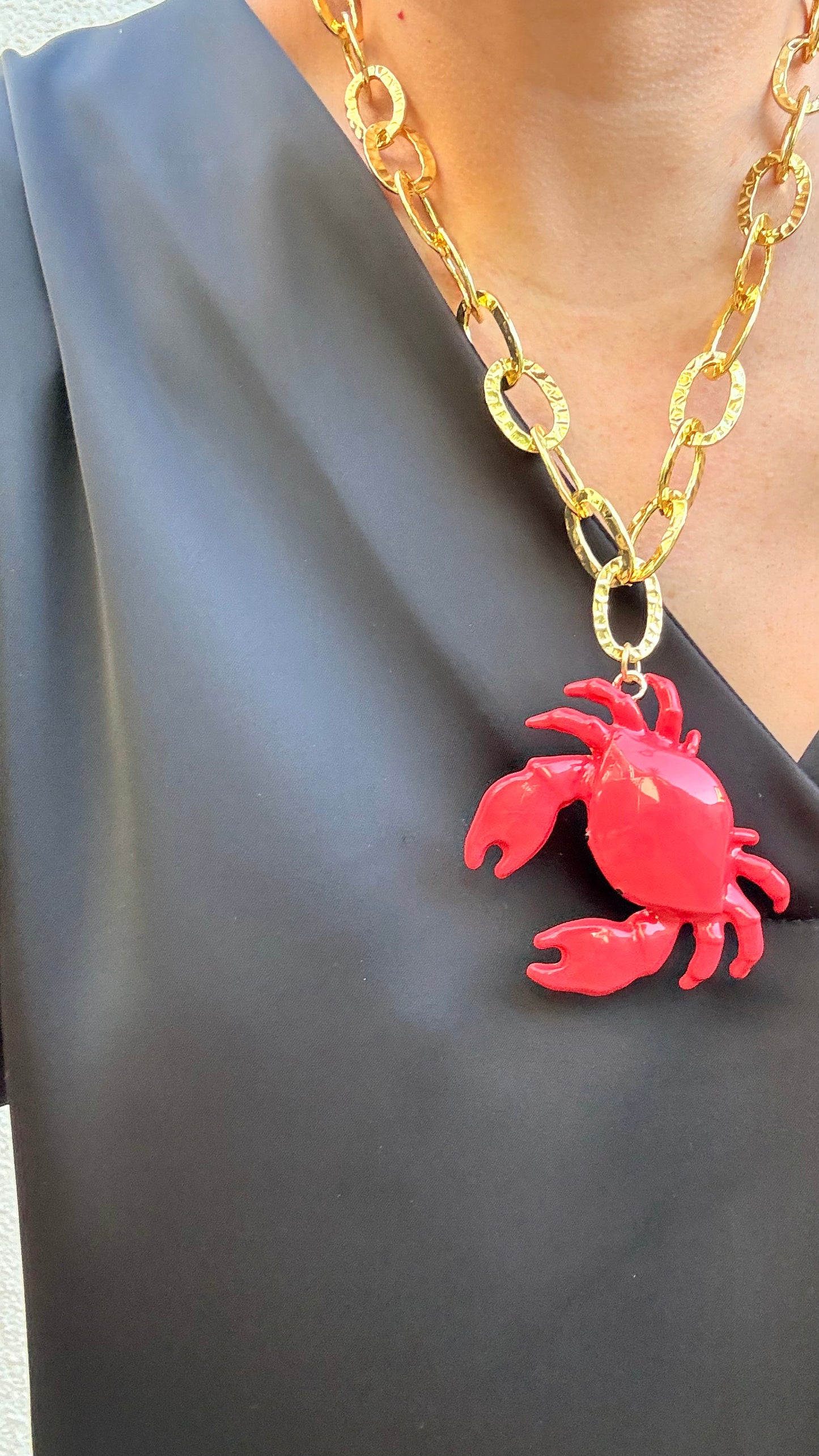 Collar Cangrejo Red  colección ziba