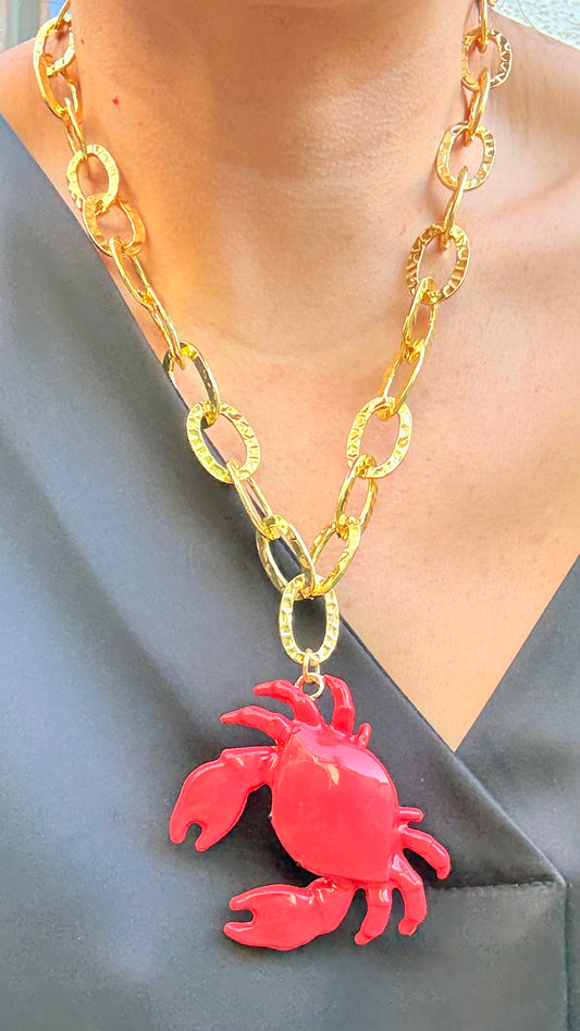 Collar Cangrejo Red  colección ziba