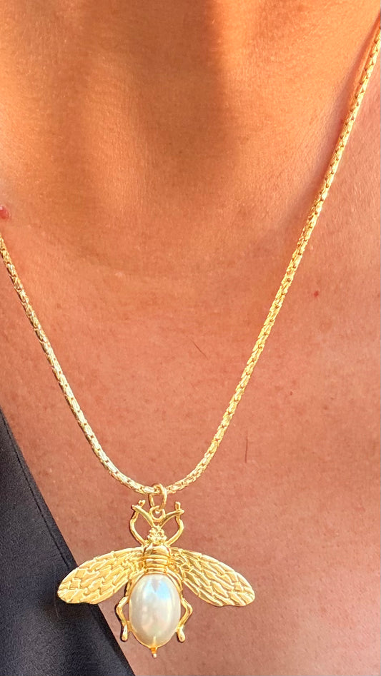 Collar Abeja perlado