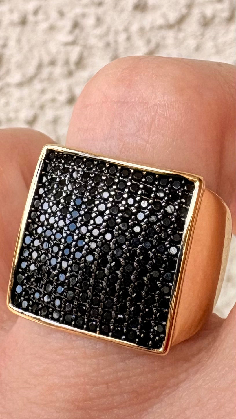 Anillo Microcircones black