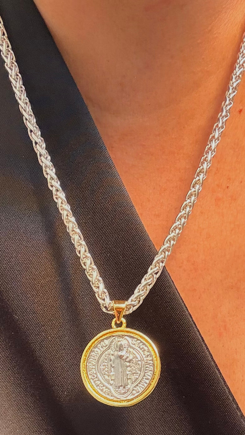 Collar San Benito enchape plata