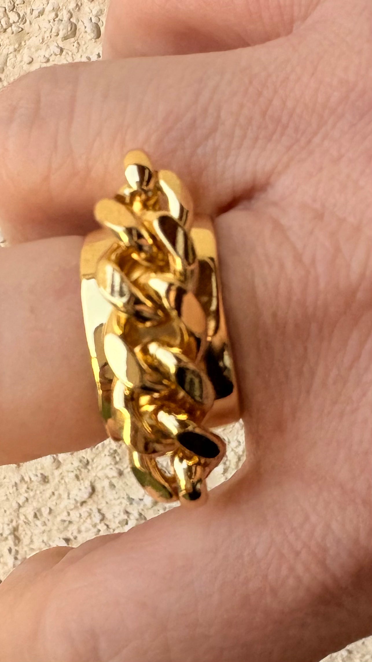 Anillo Cadena dorado