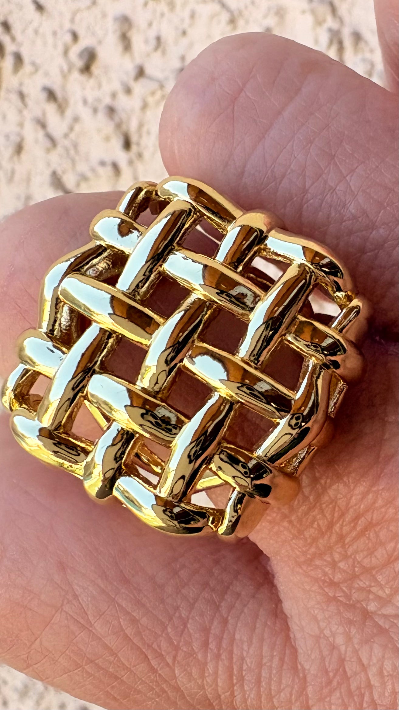 Anillo Laberinto dorado