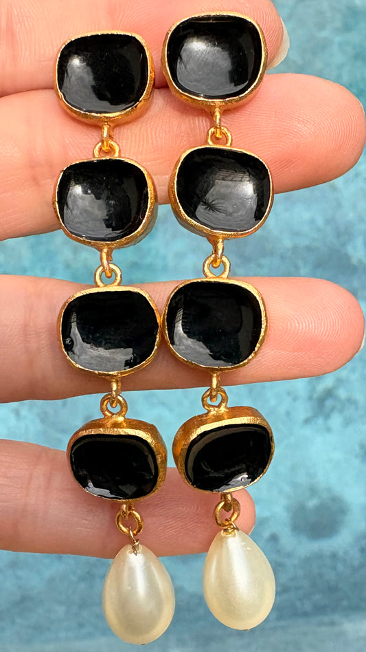 Aros Lapislázuli perla barroca