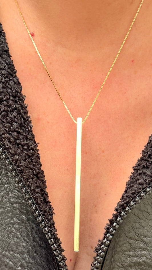 Collar Barra enchape oro