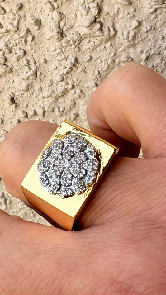 Anillo Clara dorado y plateado