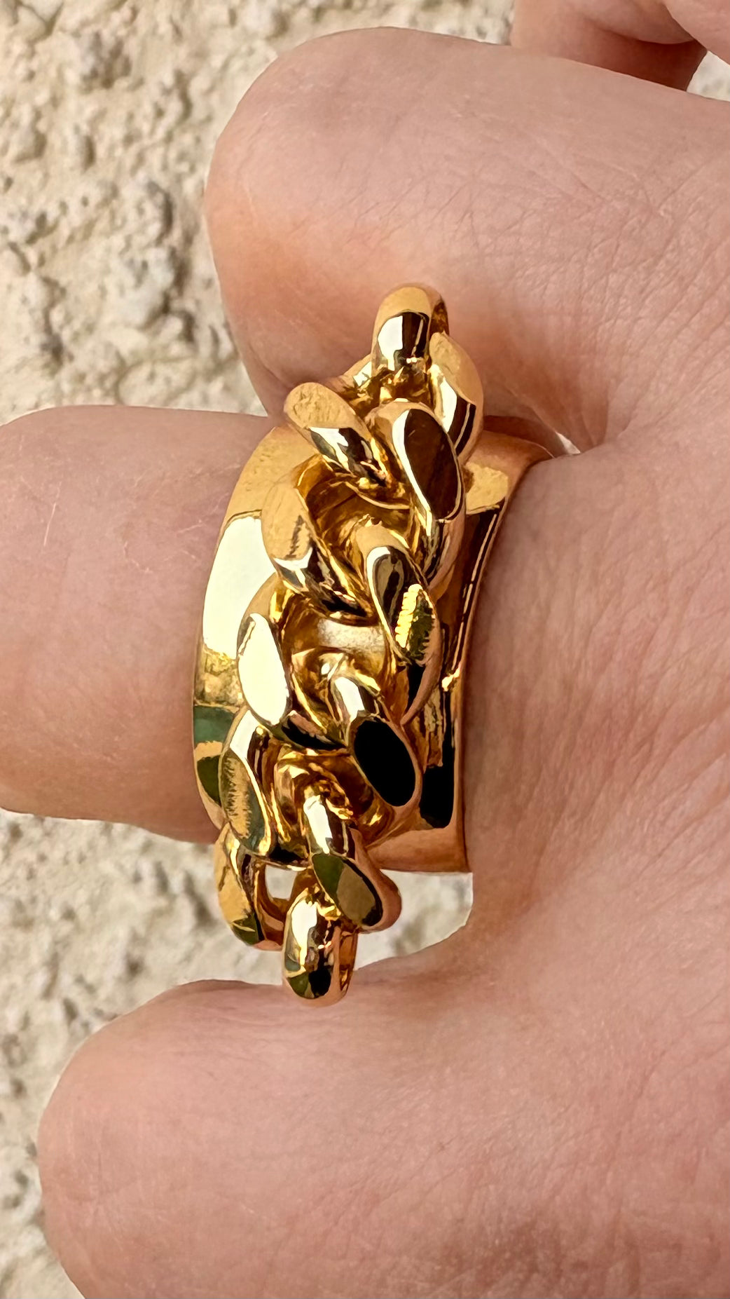 Anillo Cadena dorado