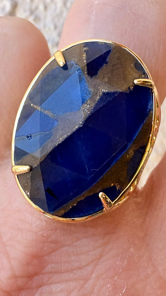 Anillo Blue piedra natural