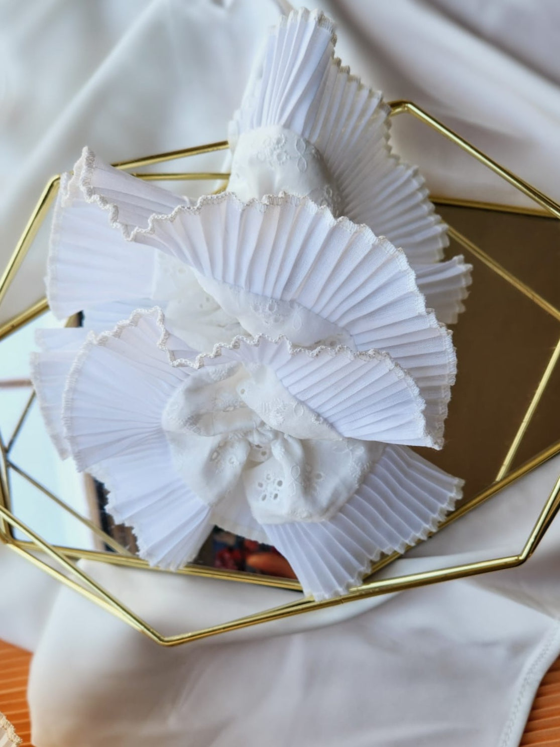 Scrunchies Color Satin Blanco