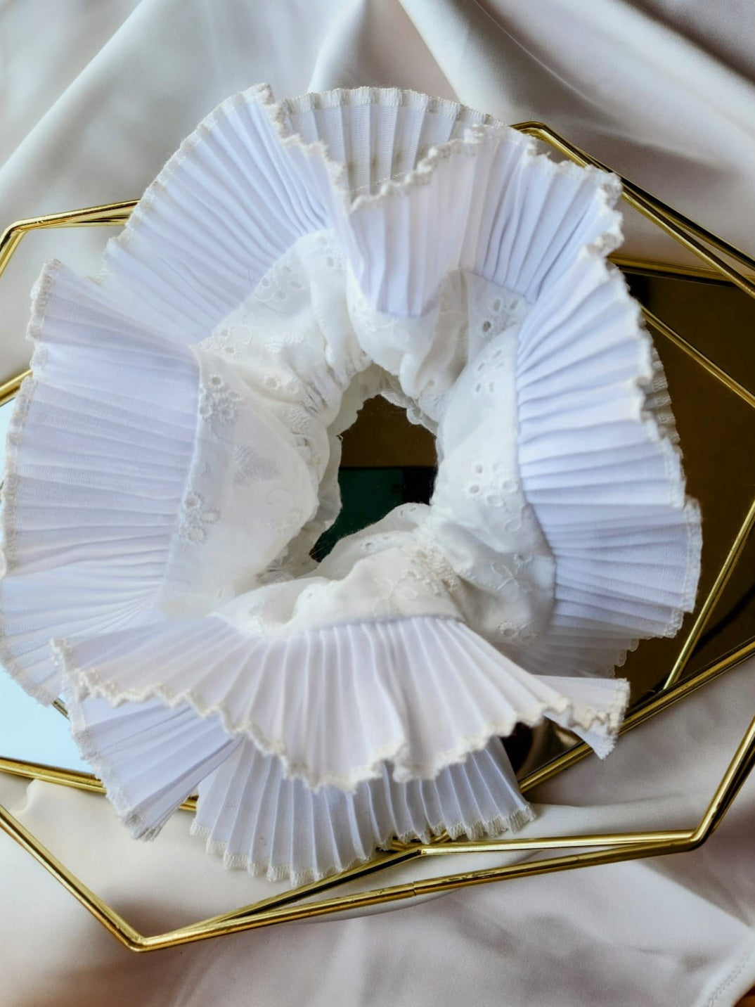 Scrunchies Color Satin Blanco