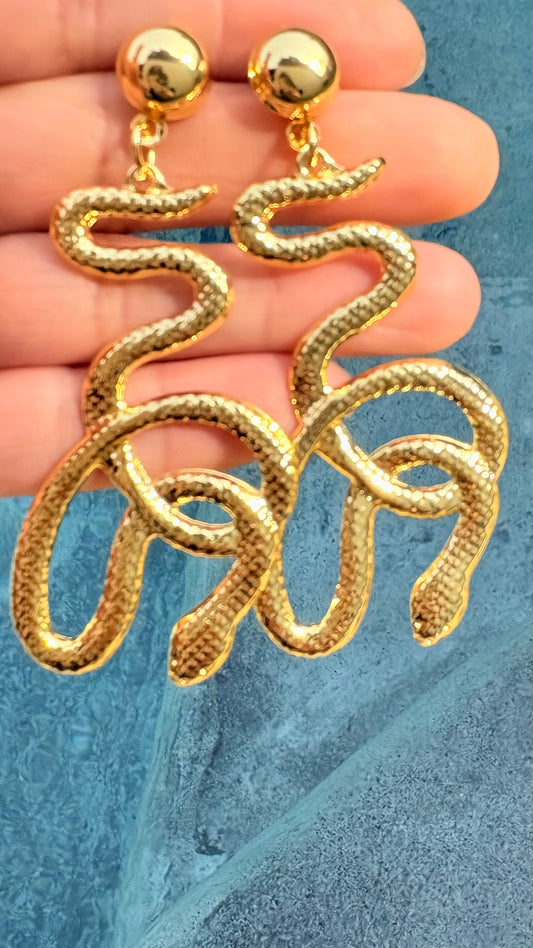 Aros Serpientes gold